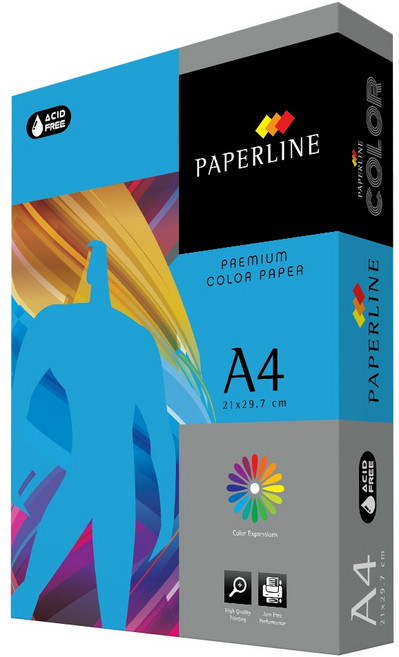 PAPERLINE 彩色影印紙 PL220 海藍色 80磅, A4, 500張