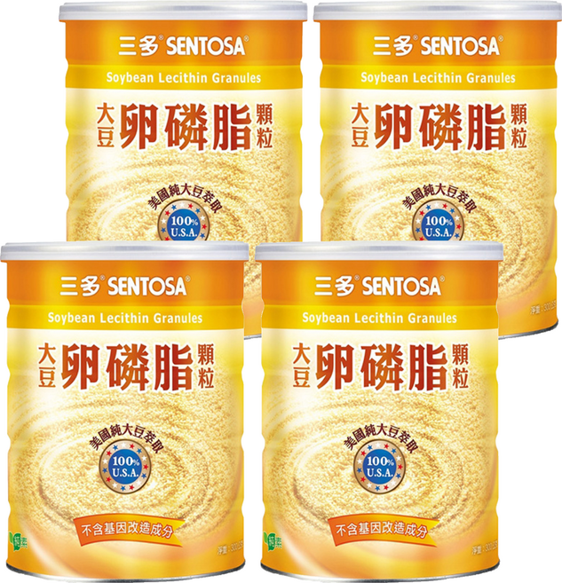 SENTOSA 三多 大豆卵磷脂顆粒 純素, 300g, 4罐