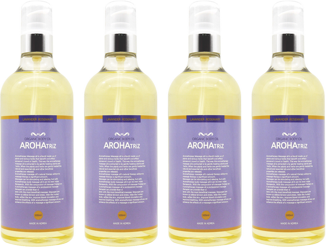AROHATRiZ 身體精油 薰衣草迷迭香 藍瓶, 500ml, 4瓶