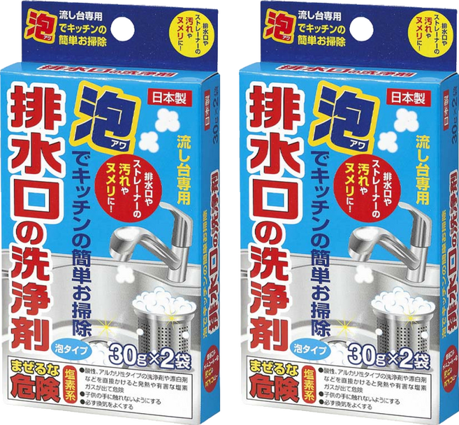Taguchi 排水口清潔劑, 60g, 2盒