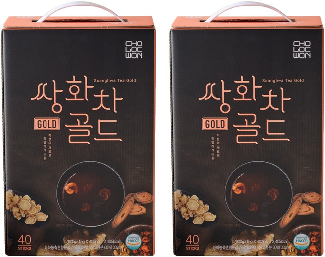 Cholocwon 雙和茶沖泡粉隨身包, 15g, 40條, 2盒