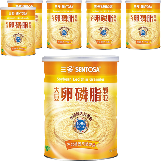 SENTOSA 三多 大豆卵磷脂顆粒 純素, 300g, 6罐
