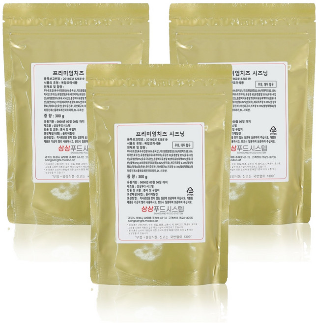 SANGSANG FOOD SYSTEM 想像調味粉 優質起司調味粉, 300g, 3個