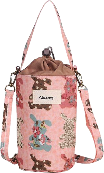 ALMAENG AMCBP10 兔子圖案保溫保冷袋 粉紅色, 兔子款 粉色, 1個