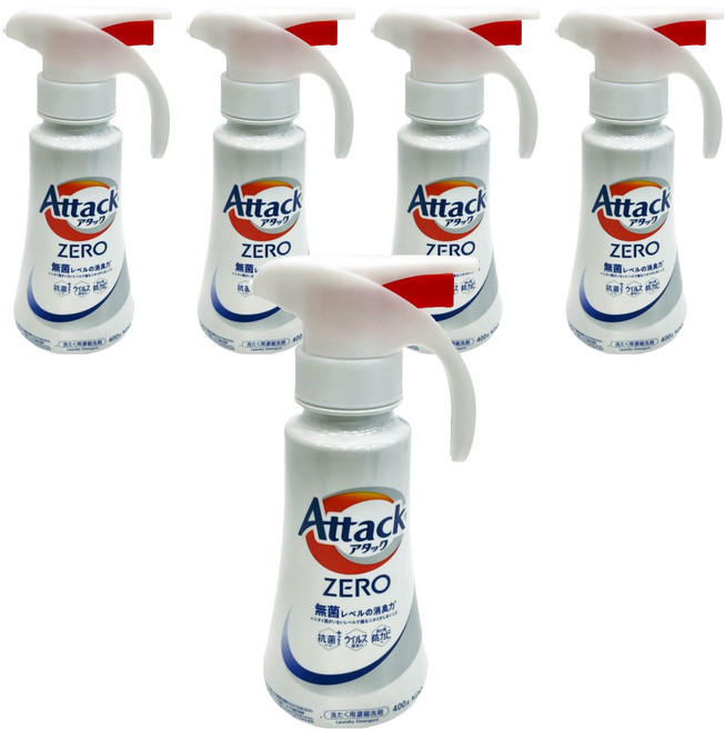 Attack ZERO 洗衣精 按壓式, 400g, 5瓶