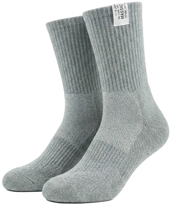 matchwood Basic Sock 經典布標中筒襪 AS-029-GY 1雙