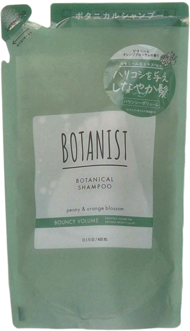 BOTANIST 彈潤豐盈洗髮乳補充包 牡丹&橙花, 400ml, 1件