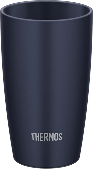 THERMOS 膳魔師 不鏽鋼陶瓷塗層真空保溫杯 JDM421-DNVY, 藏藍色, 1個, 420ml