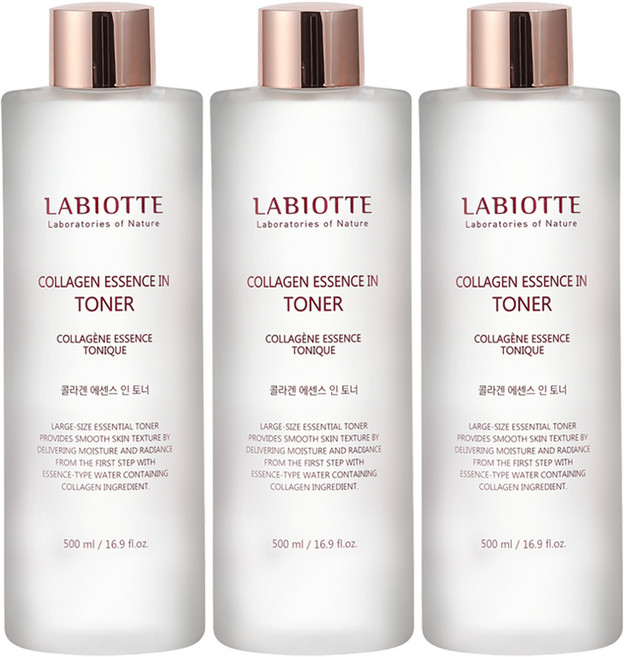 LABIOTTE 膠原蛋白精華化妝水 玫瑰金 SB01003300, 500ml, 3個