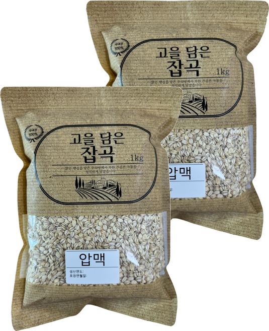 盛滿村 韓國產壓麥, 1kg, 2個