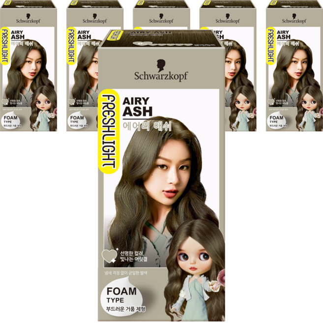 FRESHLIGHT 富麗絲 FRESHLIGHT泡泡染髮劑, 輕柔灰, 6個