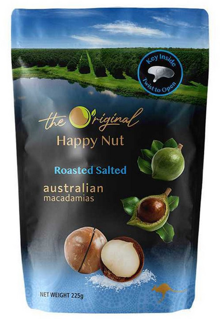 Happy Nut 澳洲帶殼火山豆 海鹽, 225g, 1包