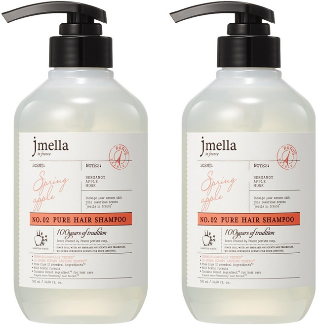 jmella 迪士尼公主聯名系列洗髮精 長髮公主蘋果花香, 2瓶, 500ml