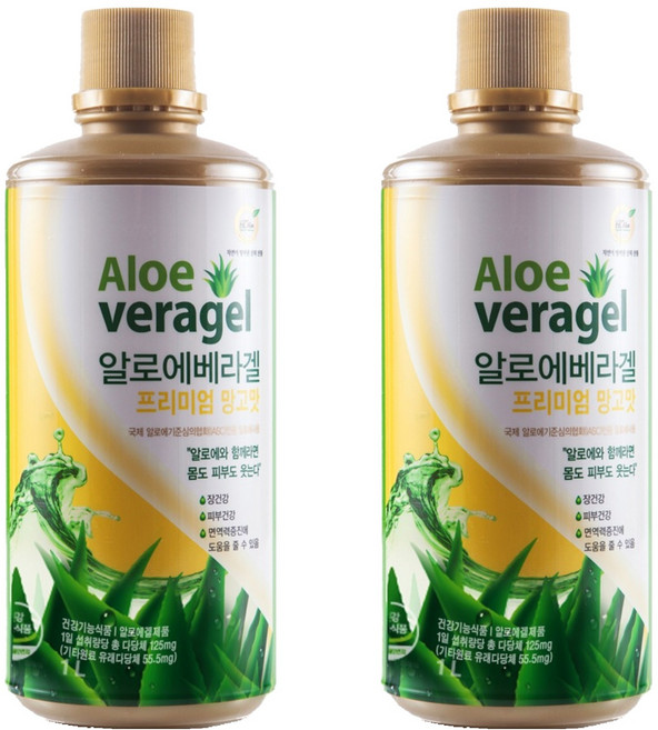 Hi Aloe 芒果風味蘆薈汁, 1kg, 2個