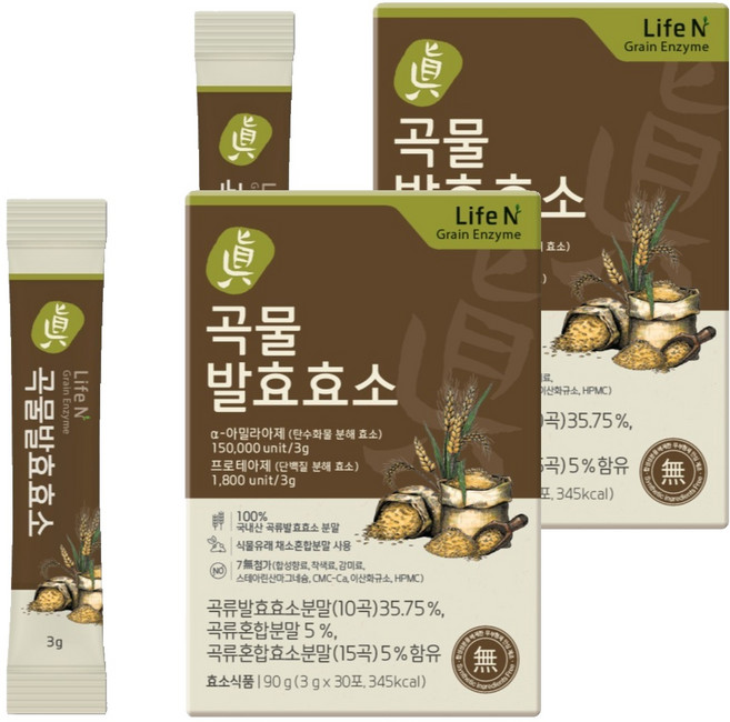綜合穀物酵素粉隨身包 30包入, 90g, 2盒