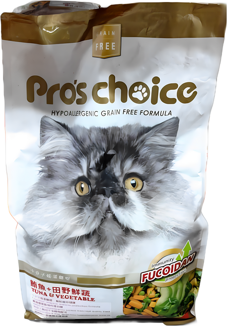 福壽實業 Pro's choice 博士巧思 無榖貓飼料, 鮪魚鮮蔬, 8kg, 1袋