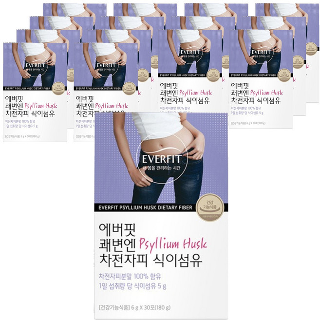 쾌변엔 차전자피 식이섬유, 144g, 15個