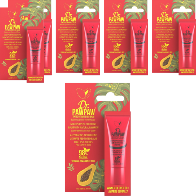 Dr.PAWPAW 台灣公司貨 潤色霜, 熱戀紅, 10ml, 6條