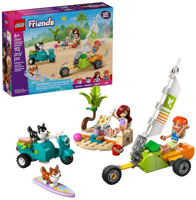 LEGO Friends 衝浪狗狗和摩托車冒險 42641, 1盒