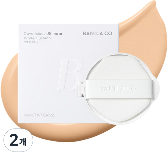 BANILA CO 芭妮蘭 Covericious超完美持久無瑕氣墊粉餅補充芯 14g, 2個, 23 自然色
