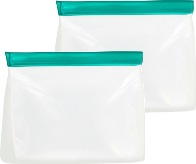 好物良品 食品級 PEVA 可降解環保立體保鮮袋 食物密封袋 25.4x18.3x5.1, 大(L), 2入, 1組