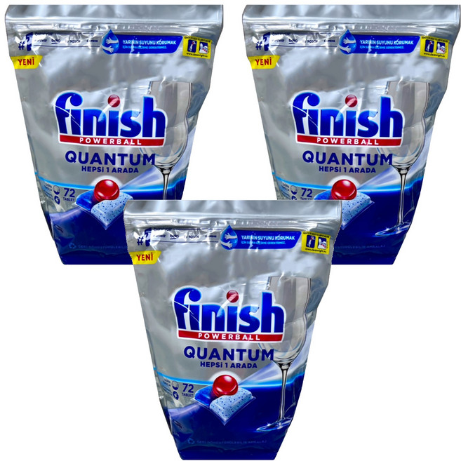 finish 洗碗錠 原味 72顆, 3袋