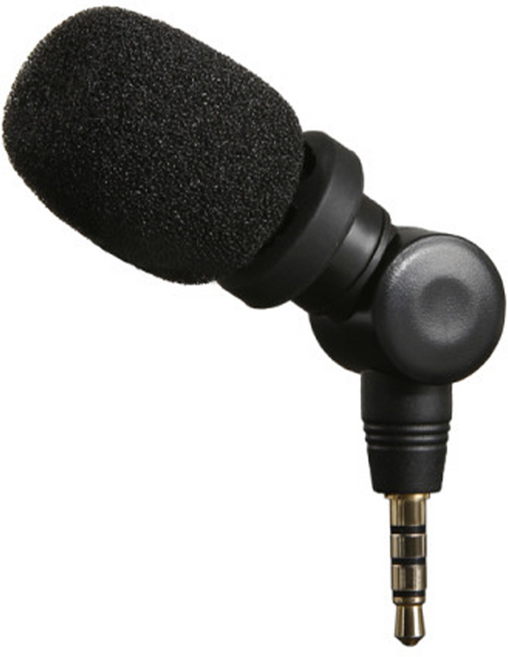 Saramonic 楓笛 智慧型手機麥克風 2.8 x 0.6 x 0.5英吋 21g, SmartMic, 黑色