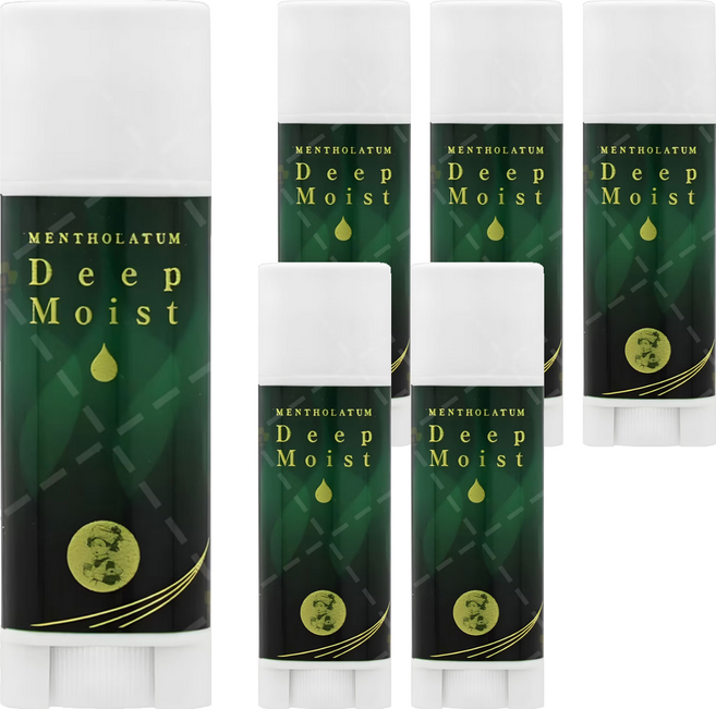 MENTHOLATUM 曼秀雷敦 台灣公司貨 深層保濕潤唇膏, 薄荷, 4.5g, 6支