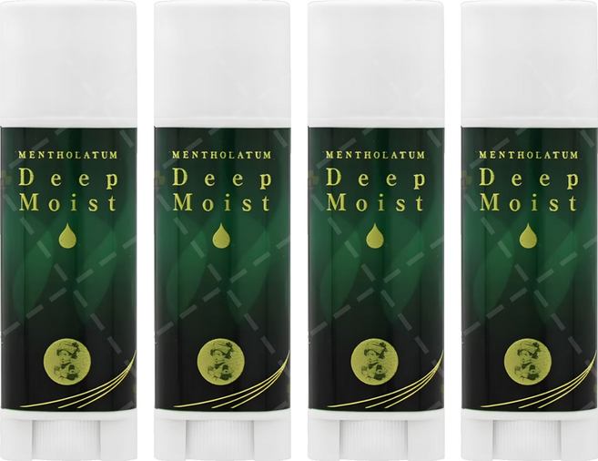 MENTHOLATUM 曼秀雷敦 台灣公司貨 深層保濕潤唇膏, 薄荷, 4.5g, 4支