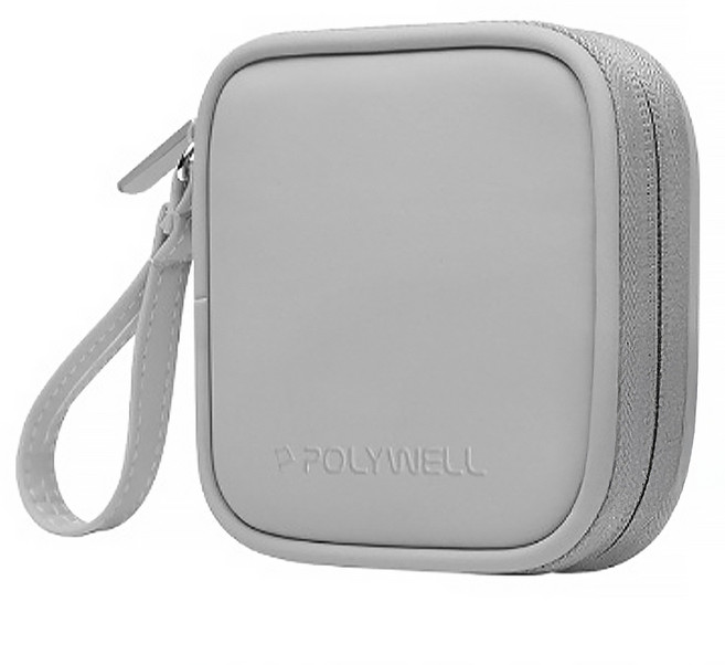 POLYWELL 寶利威爾 迷你隨身收納包, PW15-T65-0331, 灰色, 1個