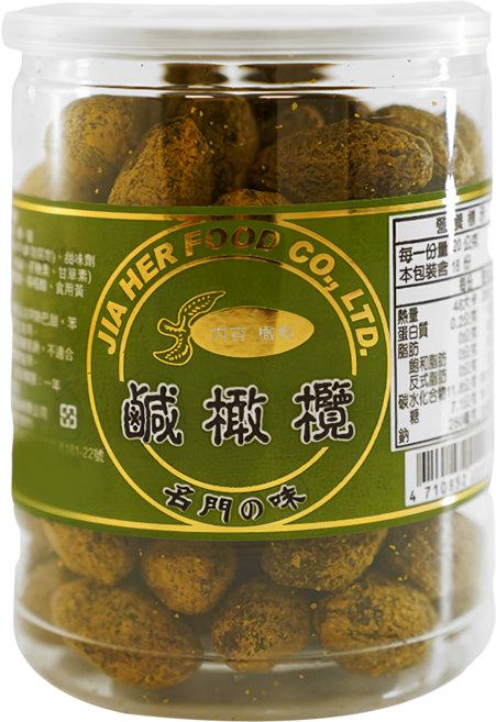 嘉禾食品 鹹橄欖, 360g, 1罐