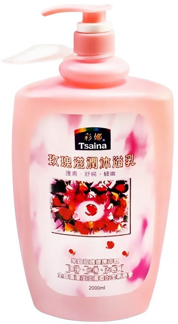 Tsaina 彩娜 滋潤沐浴乳 玫瑰精油, 2L, 1瓶