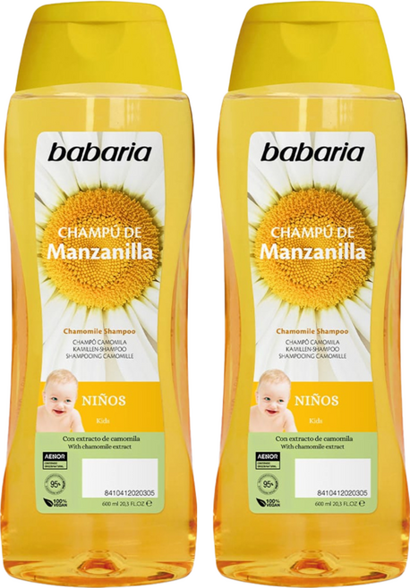 babaria 台灣公司貨 兒童洋甘菊洗髮露, 600ml, 2瓶