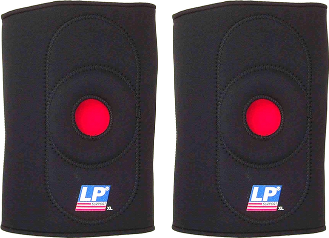 LP SUPPORT 標準型防護式膝護套, 2個, 黑色
