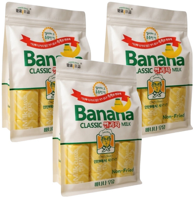 HEALTH DAILY 健康日誌 韓式米餅 香蕉牛奶, 3個, 240g