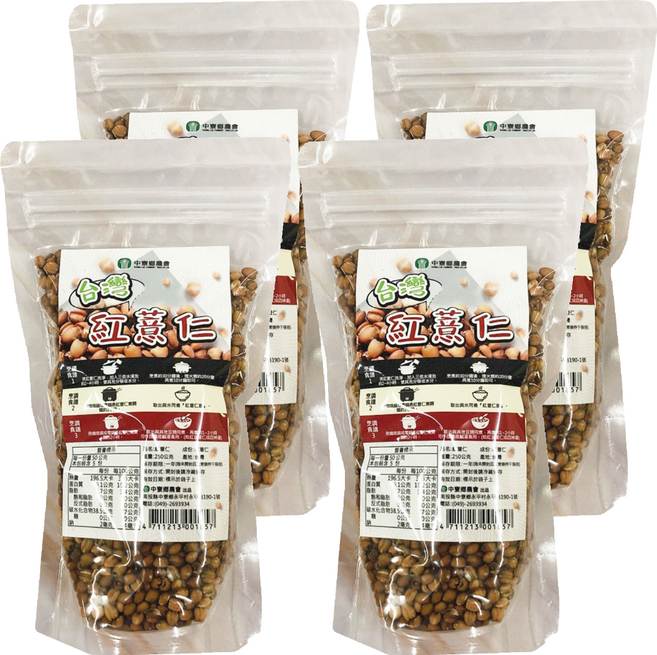 中寮鄉農會 紅薏仁, 250g, 4包