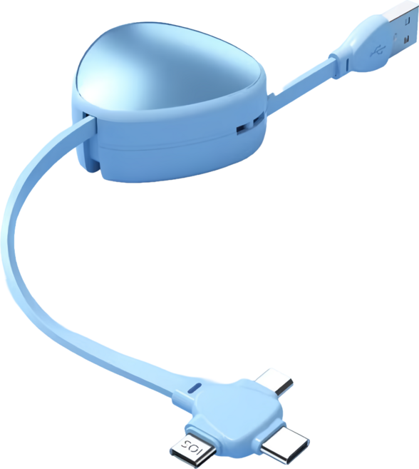 JAYTER 杰特 3 Port 3-in-1 充電線 超級快充 伸縮 多功能 太空質感 顏色隨機 7天廠商品質保證 6A Type-C/Lightning/MicroUSB