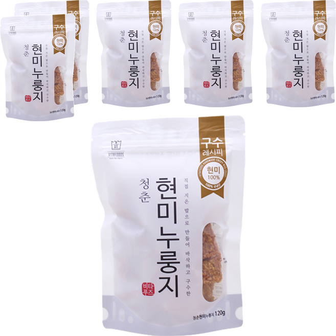 Chongchunnurungji 青春 糙米鍋巴, 6個, 120g