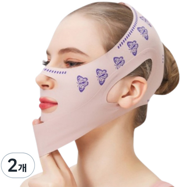 Daonneu 透氣V臉拉提帶, 2個, 混合色