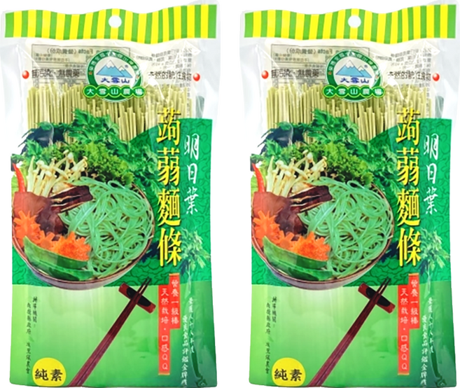 大雪山農場 明日葉蒟蒻麵, 250g, 2包