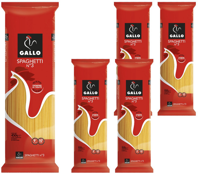 西班牙 GALLO 公雞牌 義大利麵 No 3, 5個, 450g