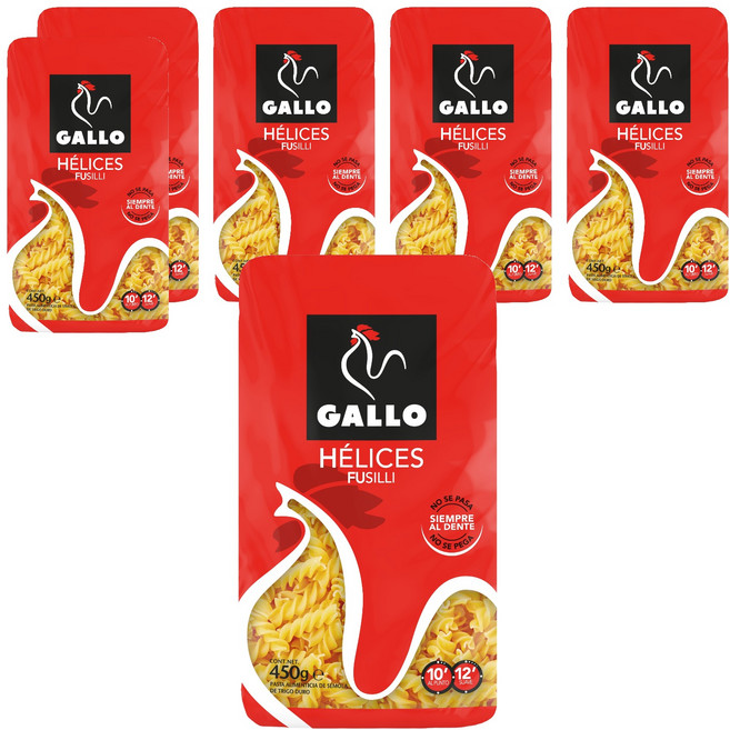 西班牙 GALLO 公雞牌 螺旋麵, 450g, 6個