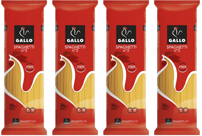 西班牙 GALLO 公雞牌 義大利麵 No 3, 4個, 450g