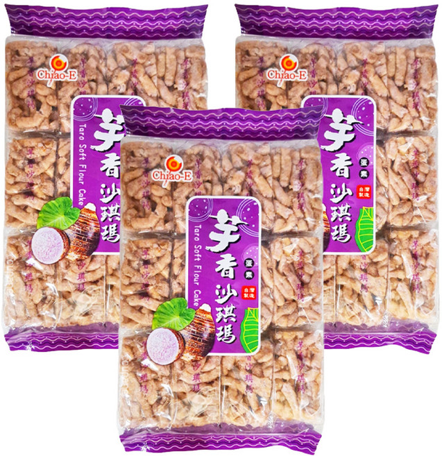 Chiao-E 巧益 芋香沙琪瑪 蛋素, 300g, 3袋