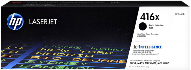 hp 惠普 hp 416x laserjet 高列印量 原廠碳粉匣(w2040x), 黑色, 1個