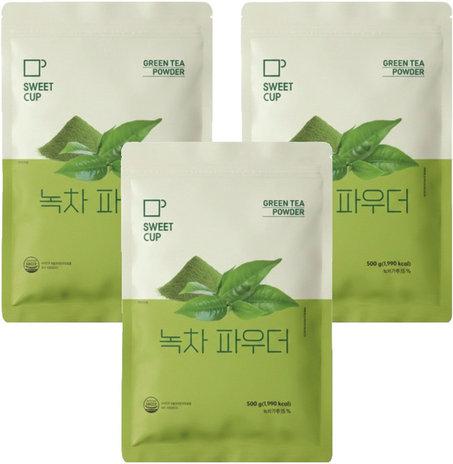 SWEET CUP 綠茶粉, 500g, 1入, 3個