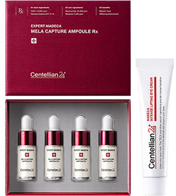 Centellian 24 森特蓮 Expert 煥白封印安瓶 7ml x 4入 + 眼霜 15ml 套組, 1組
