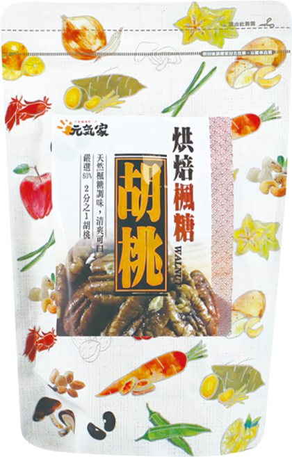 元氣家 烘焙楓糖胡桃, 200g, 1包