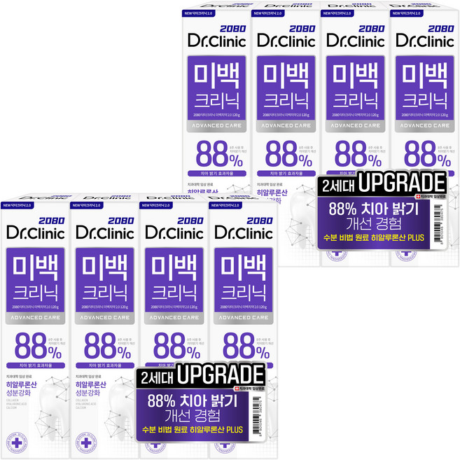 Doctor Clinic 美白診所牙膏, 120g, 8個