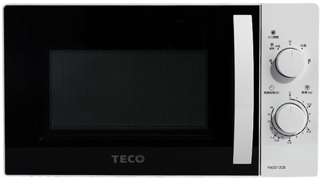 TECO 東元 20L 機械式 微波爐 雙旋鈕操作 700W 白色 YM2012CB